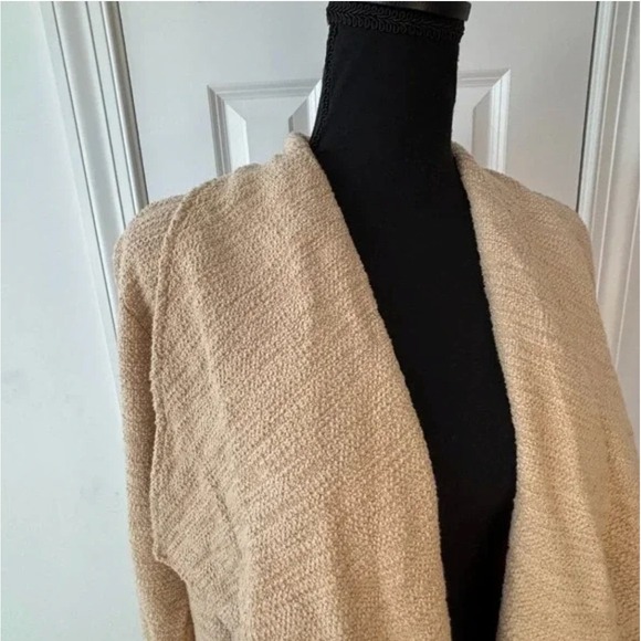 Steve Madden XS‎ Duster Cardigan Open Front Tan Beige Lightweight Knit Coat NWOT - Picture 3 of 8
